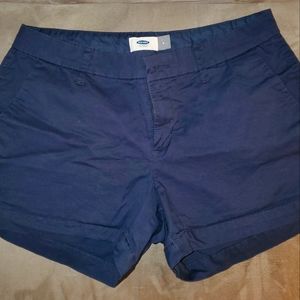 Old Navy Mid-Rise Everyday Twill Shorts, Women's size 4, navy blue